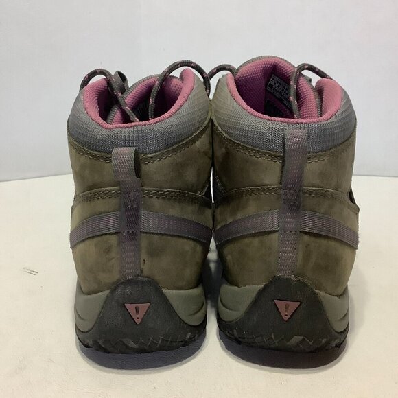 Women's Keen 52002 Mid Hiking Boots Size 10 Pink/Brown/Gray - Picture 9 of 12